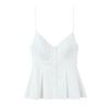 Exportación Transfronteriza Ropa de Mujer 2025 Verano Estilo Europeo y Americano Estilo Falda Corta Top Camisola Rayado sin Espalda para Mujer E26013