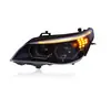 Adequado para montagem de farol BMW Série 5 03-10 E60 com olhos de anjo LED modificados, luzes diurnas e pisca sequencial