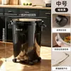 Cubo de basura de cocina para uso doméstico, nuevo modelo 2026, gran capacidad, tamaño grande, alto valor estético, adecuado para sala de estar y baño, diseño de lujo ligero con ruedas