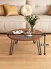 Mesa de centro pequeña plegable para salas de estar pequeñas, mesa de té simple y moderna, mesa de picnic, mesa de té redonda para casas de huéspedes y hoteles, mesa de esquina