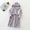 2021 Primavera e Outono Meninas Crianças Pijamas Flanela Roupão Meninos Casa Roupas Com Capuz Crianças Camisola Inverno