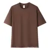 Talla Europea Estilo Americano Camiseta de Manga Corta 200g Camisa Cultural Atuendo de Pareja Color Sólido Talla Grande Unisex Algodón Fábrica Venta al por Mayor