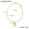 Europa e Estados Unidos quente frio estilo gota de ouro pingente colarinho nicho design de moda aço inoxidável banhado a ouro 18k
