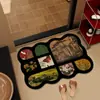 Alfombrillas de Baño Retro para Uso Doméstico, Fáciles de Cuidar, Absorbentes de Agua, Secado Rápido, Lavables, Resistentes a Manchas, Alfombrillas de Piso Antideslizantes de Lodo Diatomeas
