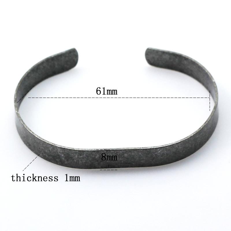 雅缤 厂家现货供应批发 情侣手镯 C形开口平面光面手镯YB26407