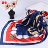 Bufanda Cuadrada de Seda Nueva con Anillo en U para Otoño e Invierno 90*90 Bufanda Cuadrada Grande de Xinjiang Suministro de Puesto Callejero de Yiwu