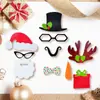Liquidación suministros divertidos para fiesta de Navidad accesorios de papel de mano para adultos máscara sombrero para selfie