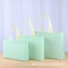En stock Bolsa de Tela No Tejida Gruesa Popular en Internet Larga Portátil Hombro Simple Tienda de Ropa Bolsa de Compras LOGO Personalizado