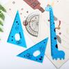 Lindo juego de regla de ciervo de dibujos animados de larga duración regla de aprendizaje creativo papelería regla de dibujo juego de cuatro piezas regla de plástico regla triangular lote