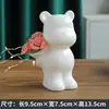 Urso Oferecendo Flores Ornamento de Urso de Cerâmica Decoração de Mesa de Alto Padrão Sala de Estar Gabinete de TV Artesanato de Luxo Leve