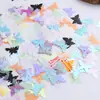 Lentejuelas láser de colores material hecho a mano para DIY mariposa redonda fabricación de pendientes ropa accesorios para vestidos de boda cuentas
