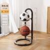 Rack de Armazenamento de Bolas Rack de Armazenamento de Basquete Doméstico Equipamento Esportivo Infantil para Interior Rack Dobrável de Exibição de Futebol de Chão