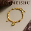 Novo Estilo Chinês Retrô Moda Exquisite Temperamento Versátil Martelado Redondo Saco da Sorte Pulseira Luz de Luxo Joias de Alto Padrão
