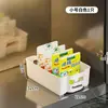 Caixa organizadora de cozinha com rodas, silenciosa, para organizar temperos, lanches e itens diversos, gaveta de armazenamento arrumada, caixa de armazenamento de plástico