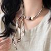 Nuevo y Elegante Collar Patchwork 2025 para Mujer, Diseño de Nicho, Cadena Clavicular Ajustable, Accesorio de Moda Retro de Alta Gama