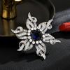 Nova Broche de Flor Brilhante Elegante Estilo Coreano Indústria Pesada Elegante Exquisito Alta Qualidade Acessórios para Casaco Pino Antiderrapante
