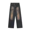 Comércio Exterior Europeu e Americano Transfronteiriço Amazon AliExpress Venda Quente Calças Jeans Masculinas e Femininas Perna Reta Super Largas Versáteis Perna Larga
