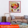 Feliz 99 ponto cruz novo fio bordado planta flor rosa bordado pacote de material decoração de quarto fábrica atacado