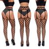 Medias de malla sexy con tirantes de comercio exterior europeo y americano, superelásticas, sexy, pantimedias con liguero, para mujer, de malla fina sin puntera, antideslizantes