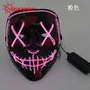 Máscara luminosa de Halloween cara en V vendetta máscara de horror led mascarada accesorios para animar máscara de mueca EL