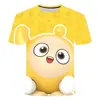 Camiseta de Manga Curta Nova de Verão Festa Eggboy, Estilosa e Popular Tendência High Street Estampa 3D Versátil Manga Curta Unissex