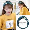 Banda elástica cruzada para el cabello de primavera y verano de Corea del Sur, banda de seda de gasa para el cabello para mujeres, accesorios para el cabello, tocados deportivos para lavarse la cara, venta al por mayor