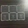 Caja blanca pequeña de tarjeta TF única de fábrica soporte para tarjetas de memoria aguja para tarjeta de teléfono móvil caja de almacenamiento de tarjetas TF caja de plástico transparente