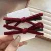 Outono e Inverno Novo Grampo de Cabelo de Camurça de Alta Qualidade Card de Cabelo de Princesa Presilha Lateral Presilha Superior Estilo Coreano Joias Acessórios de Cabelo