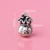 Pulsera tejida con colgante de bolsa de la suerte de plata pura 999, de plata dura 3D, con forma de bolsa de dinero, cuerda roja, accesorios de plata Wenwan hechos a mano, material para pulsera