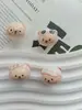 Contas de urso de desenho animado pintadas à mão, acessórios para pulseira e chaveiro de celular DIY, contas soltas de resina fofas, atacado