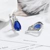 Jóias de coração Jóias transfronteiriças Brincos de safira de gota de água Europeu e americano Luxo leve elegante europeu e americano Brincos de zircão de diamante de alto carbono feminino