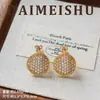 Brincos de Flor em Prata S925 com Agulha, Estilo Old Money Europeu e Americano, Moda Exquisita Pequena com Micro-Incrustação de Zircônia, Brincos de Luxo Leve de Alta Qualidade