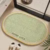 Alfombrilla de Baño Barro Diatomeas Engrosada Absorción de Agua Secado Rápido Alfombra para Baño Inodoro Felpudo Antideslizante para Puerta de Baño