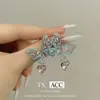 Espuma de Leche Corazón ~ Pendientes Metálicos Exquisitos con Lazo Japonés y Coreano para Niñas Diseño de Nicho Moda Pendientes de Lujo Accesible