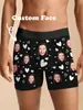 Comercio Exterior Amazon Pod Producción de Una Pieza Ropa Interior Cruzada Boxer Briefs Estampado Digital Patrón para Hombres y Mujeres Fábrica de Boxer Briefs