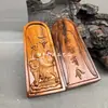 Token Taoísta de Madera de Azufaifo Golpeada por el Rayo con la Inscripción "Zhang Tienshi Montando un Tigre," Pequeños Tokens de Madera de Azufaifo de 10 cm, Orden del Maestro Zhang