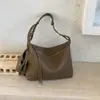 Bolso de Hombro Cruzado para Mujer con Estampado de Lichi Retro Coreano, Bolso de Mano Versátil y Elegante para el Trabajo