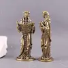 Latón Puro Elfo Profeta Lindo Elfo Leyendo Pieza Decorativa Vintage Mascota de Escritorio para Té Artesanía Adorno de Cobre