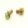 Conector combinado, tres tornillos combinados de cabeza plana en cruz, con almohadilla de resorte y almohadilla plana M3 * 16