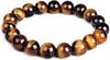 Pulseira de Pedra Olho de Tigre, Pulseira de Círculo Único de Pedra Olho de Tigre Amarelo, Colar Simples de Pedra Natural Feito à Mão para DIY Atacado