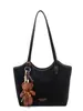 Bolsa de Trabalho para o Dia a Dia de Grande Capacidade Estilo Retrô para Mulheres Nova Moda Outono e Inverno Bolsa de Ombro Simples Bolsa Tote de Nicho