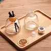 Garrafa de Vidro Personalizada Estilo Novo para Aromaterapia, Vaso para Flores Secas, Garrafa de Vidro Difusora, Garrafa Volátil de Rattan, Vidro Transparente Espessado