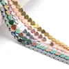 Fabricante de material para accesorios de joyería semiacabados, perlas sueltas redondas, piedra de la vesícula, agujero vertical, amor multicolor plano, hecho a mano, DIY