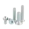 Tornillo de Cabeza Avellanada Phillips de Zinc Azul y Blanco Chapado en Hierro con Rosca Triangular, Tornillo de Cabeza Plana Phillips con Rosca Triangular M2.5M3M4M5M6