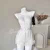 Lingerie Sexy, Saia Suspensa Sexy de Renda e Tela Transparente, Pijama Apaixonado de Menina Pura Luxúria, Traje Tentador e Quente Transparente