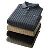 JEEP SPIRIT Suéter para Hombre Mayor Invierno Engrosado Cálido Media Cremallera Mezcla de Algodón Suéter Superior para Hombre
