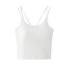 Top sin mangas con tiras cruzadas y espalda descubierta con copas, Ropa exterior envolvente sin costuras, Top de tubo como capa base, Sexy y adecuado para usar como prenda exterior