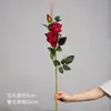 Rosa de terciopelo de tres cabezas, flores artificiales estilo INS, fabricante de decoraciones de alta gama para sala de estar, mesa de comedor, boda, flores artificiales al por mayor