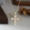 2025 Novo Estilo Micro-Pavimentado Zircônia Elegante Corrente para Clavícula Feminina Colar Cruzado de Alto Padrão Estilo Luxo Acessível Exquisito