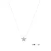 Collar de Cadena para Clavícula Hu Manli Mismo Estilo Lágrimas de Sirena Diamante Brillante Hilo de Pescado, Acero de Titanio, No se Desvanece, Joyería al por Mayor